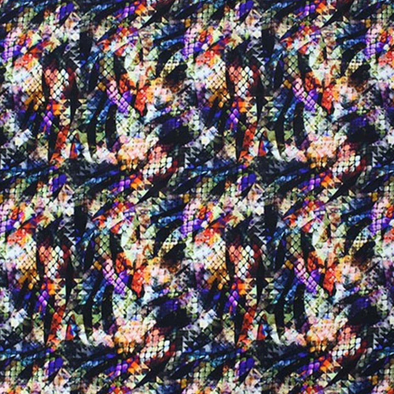 82% Nylon & 18% Spandex Abstract Reptile Skin Printed Spandex Fabric 55/56" Width